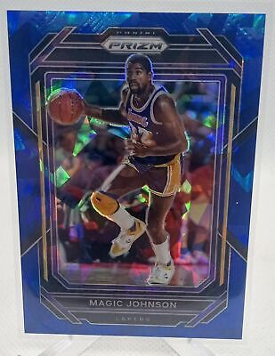 2022-23 Panini Prizm #276 Magic Johnson Prizms Blue Ice #/125