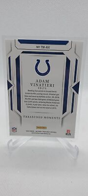 2023 Panini National Treasures Treasured Moments Adam Vinatieri #/99