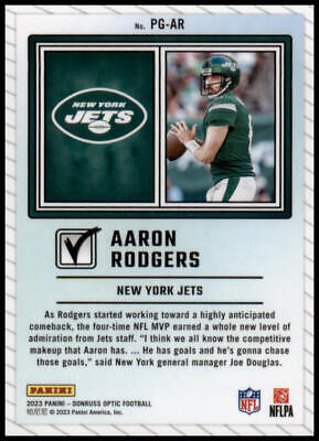 2023 Donruss Optic #PG-AR Aaron Rodgers Passing Grade