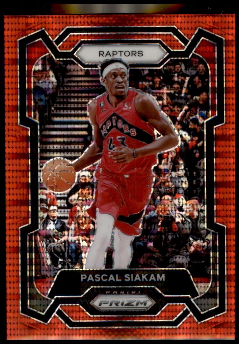 2023-24 Panini Prizm #30 Pascal Siakam Prizms Red Seismic #/299