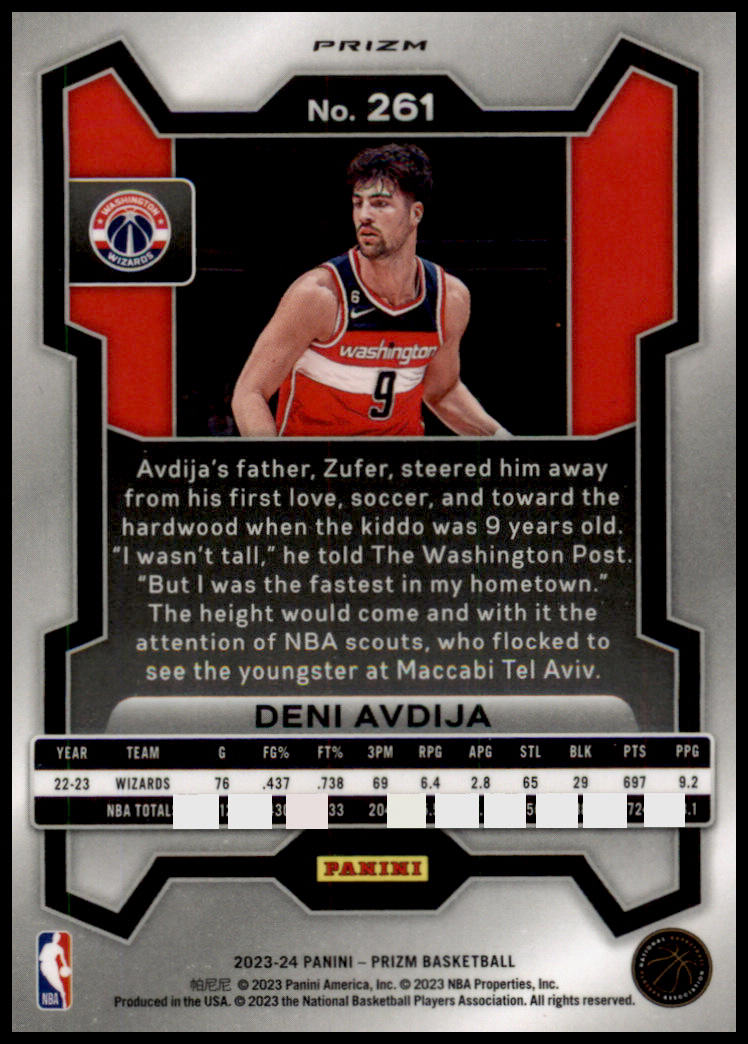 2023-24 Panini Prizm #261 Deni Avdija Prizms Silver