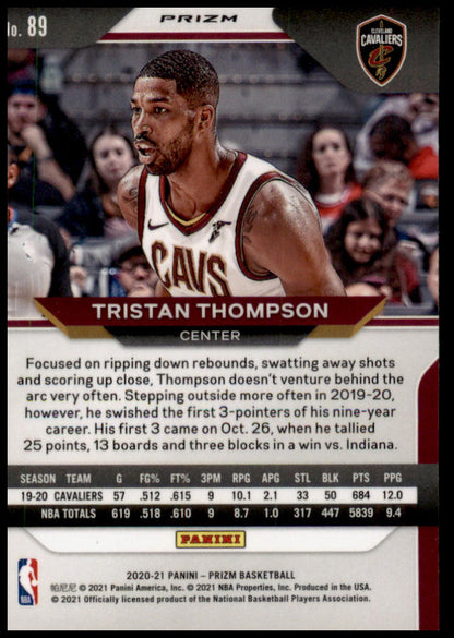 2020-21 Panini Prizm #89 Tristan Thompson Silver Prizms