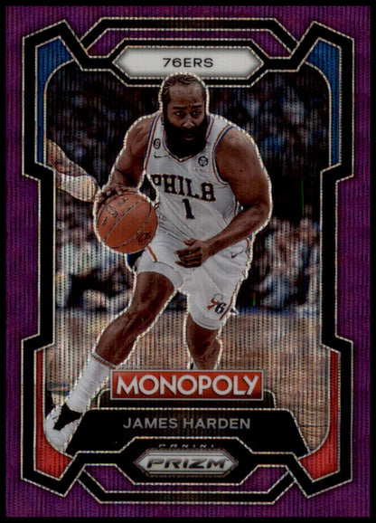 2023-24 Panini Prizm Monopoly #67 James Harden Purple