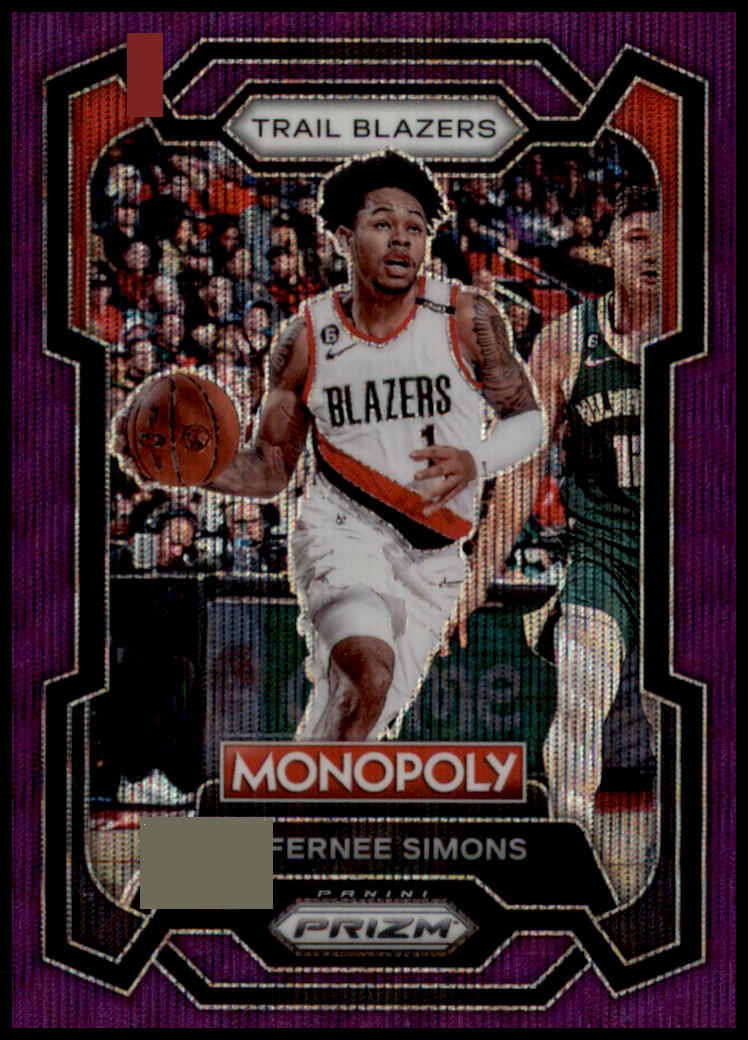 2023-24 Panini Prizm Monopoly #74 Anfernee Simons Purple