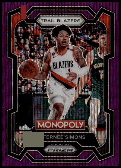 2023-24 Panini Prizm Monopoly #74 Anfernee Simons Purple