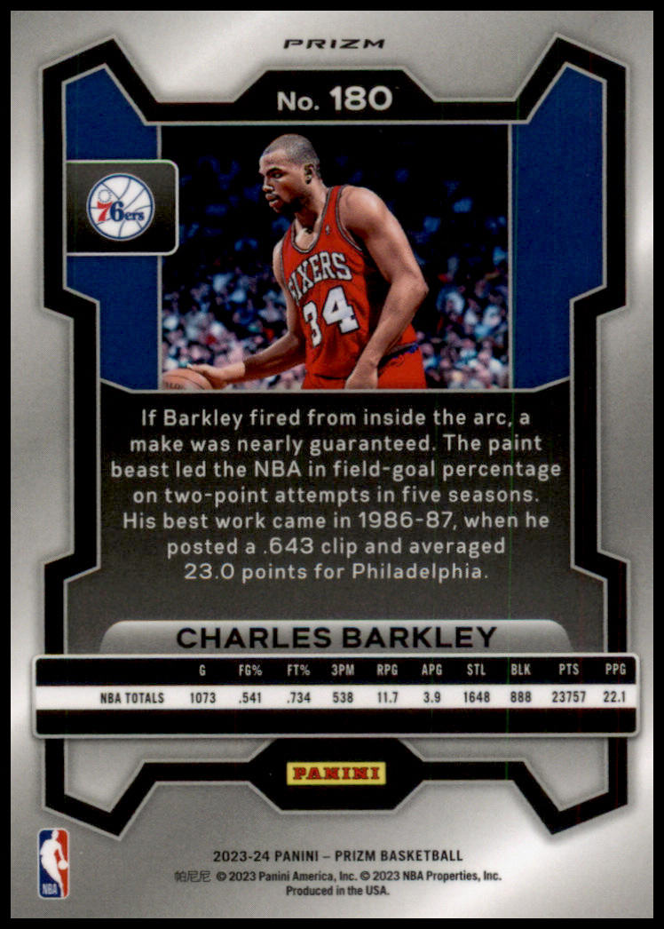 2023-24 Panini Prizm #180 Charles Barkley Prizms Ice