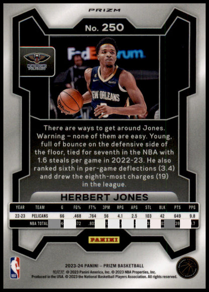 2023-24 Panini Prizm #250 Herbert Jones Prizms Ice