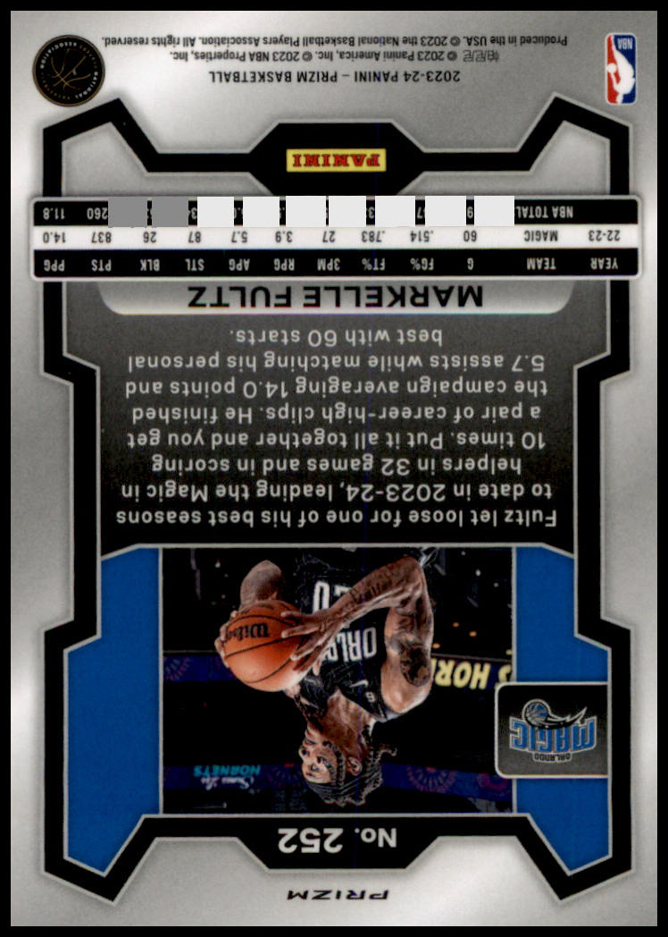 2023-24 Panini Prizm #252 Markelle Fultz Prizms Green