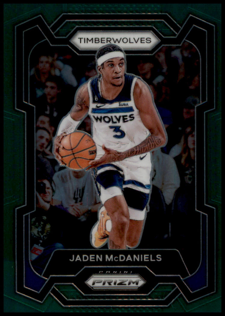 2023-24 Panini Prizm #238 Jaden McDaniels Prizms Green