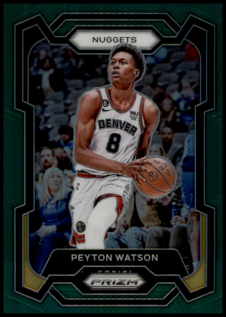 2023-24 Panini Prizm #247 Peyton Watson Prizms Green