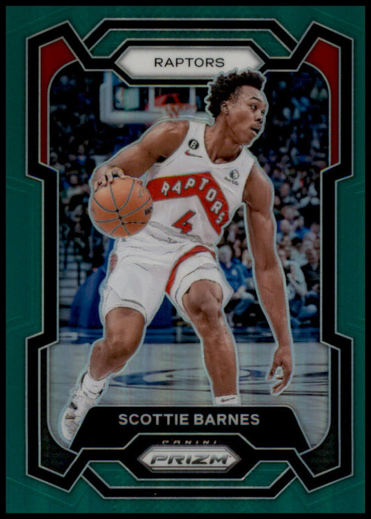 2023-24 Panini Prizm #24 Scottie Barnes Prizms Green