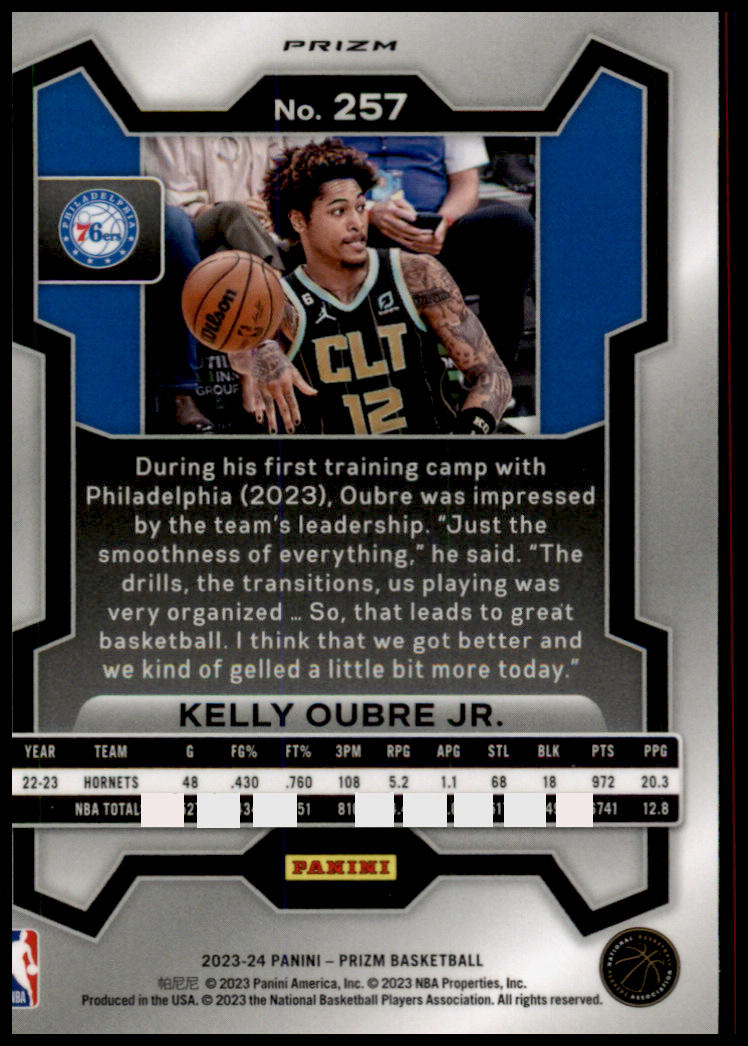 2023-24 Panini Prizm #257 Kelly Oubre Jr. Prizms Green