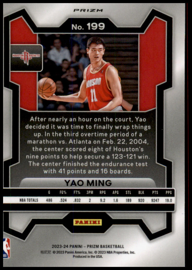 2023-24 Panini Prizm #199 Yao Ming Prizms Green