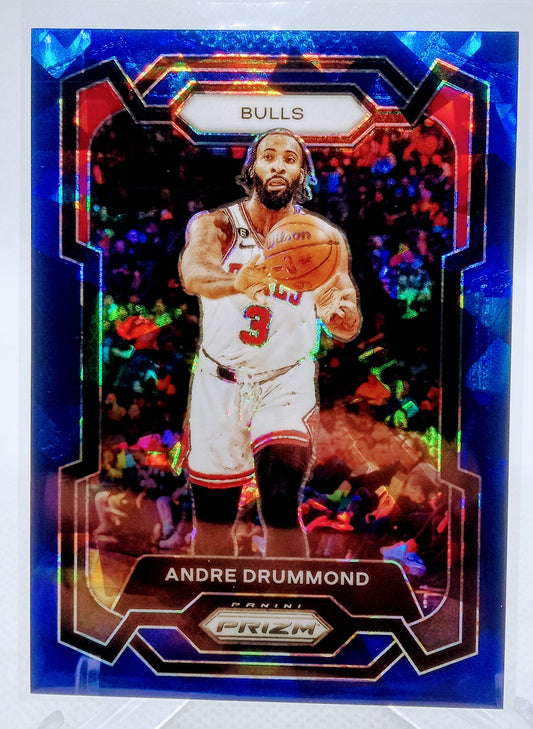 2023-24 Panini Prizm #256 Andre Drummond Prizms Blue Ice #/125