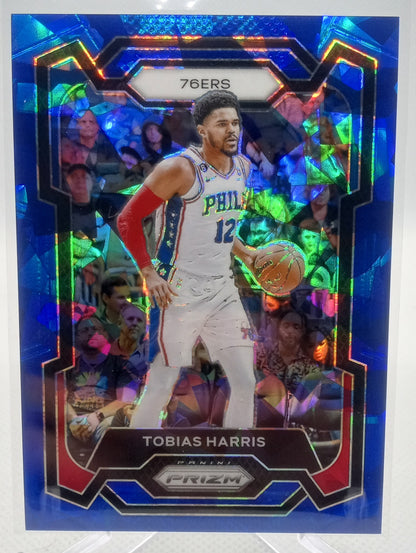 2023-24 Panini Prizm #88 Tobias Harris Prizms Blue Ice #/125