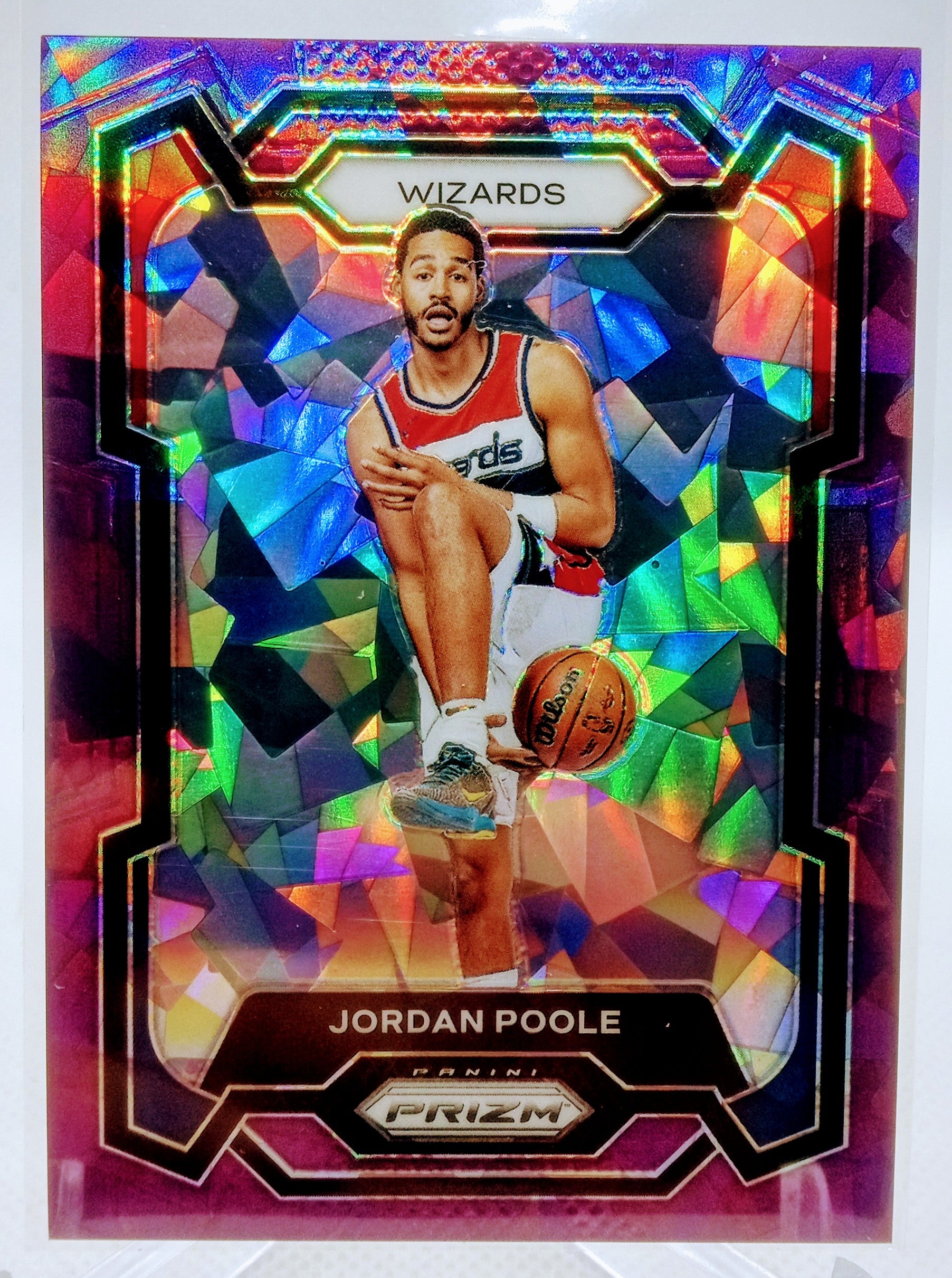 2023-24 Panini Prizm #51 Jordan Poole Prizms Purple Ice #/149