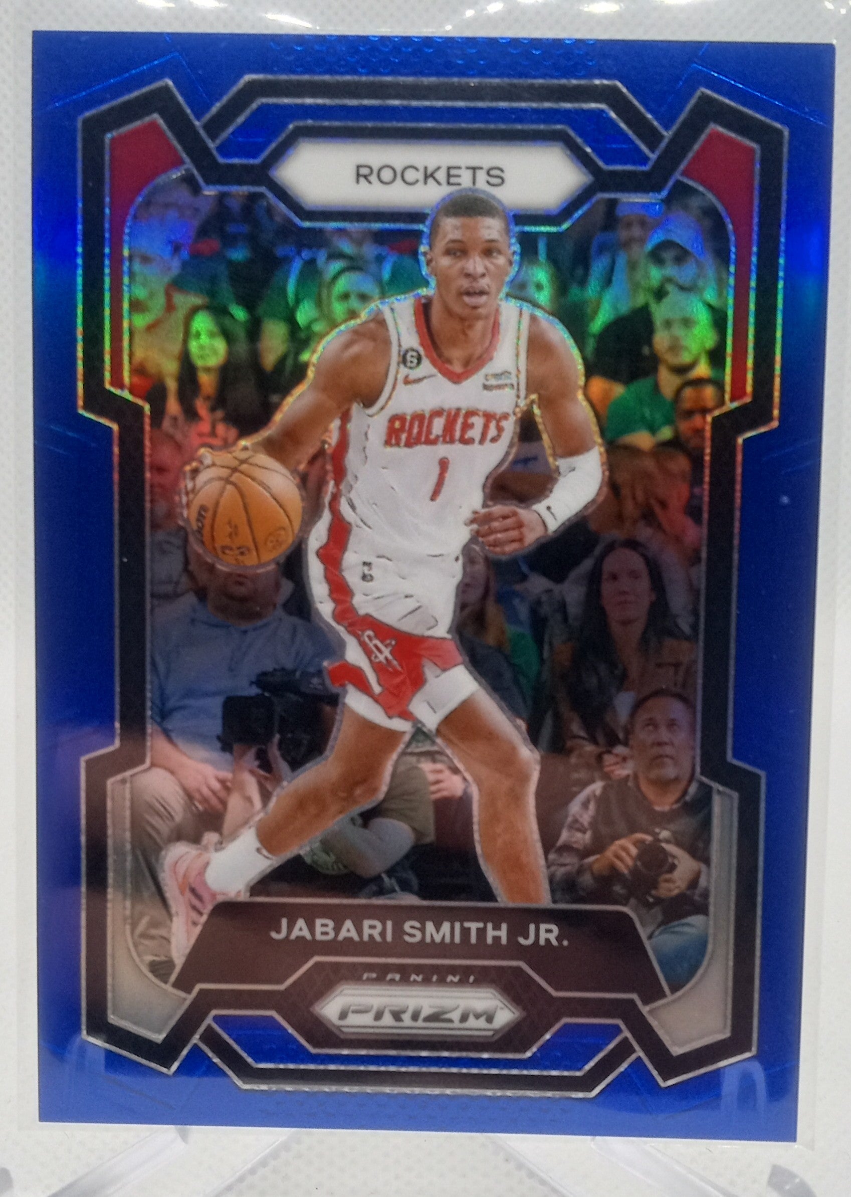 2023-24 Panini Prizm #49 Jabari Smith Jr. Prizms Blue #/199