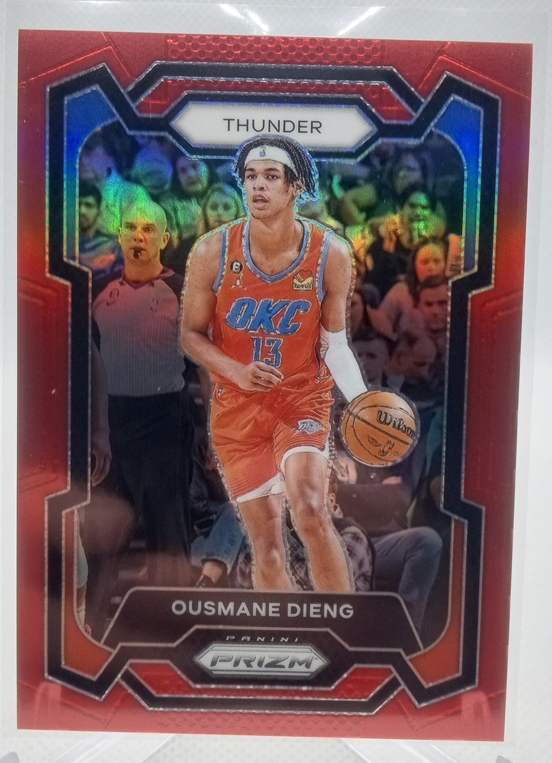 2023-24 Panini Prizm #217 Ousmane Dieng Prizms Red #/299