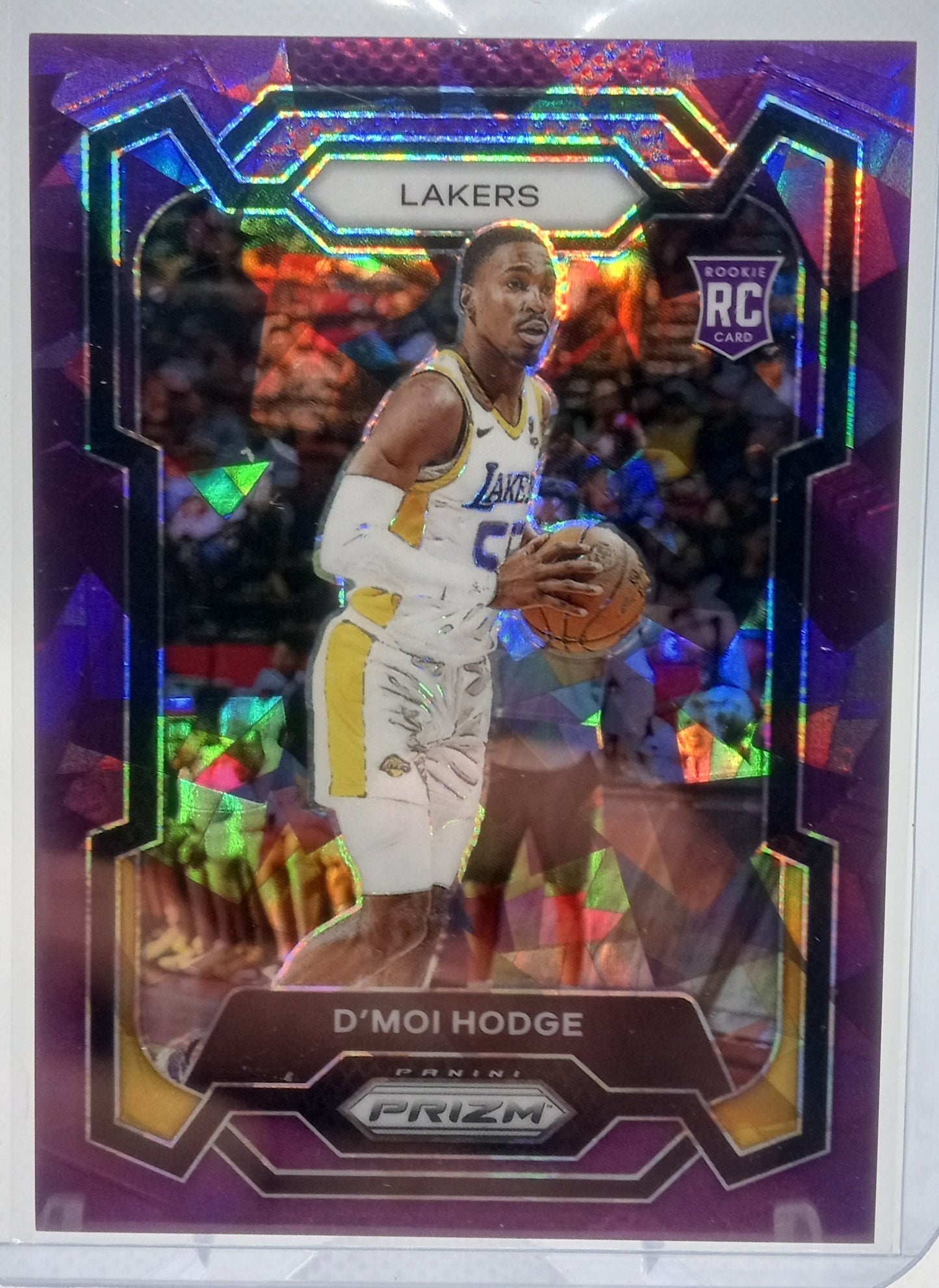 2023-24 Panini Prizm #298 D'Moi Hodge Prizms Purple Ice #/149