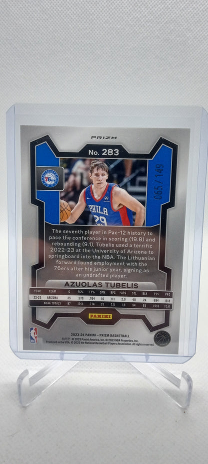 2023-24 Panini Prizm #283 Azuolas Tubelis Prizms Purple Ice #/149