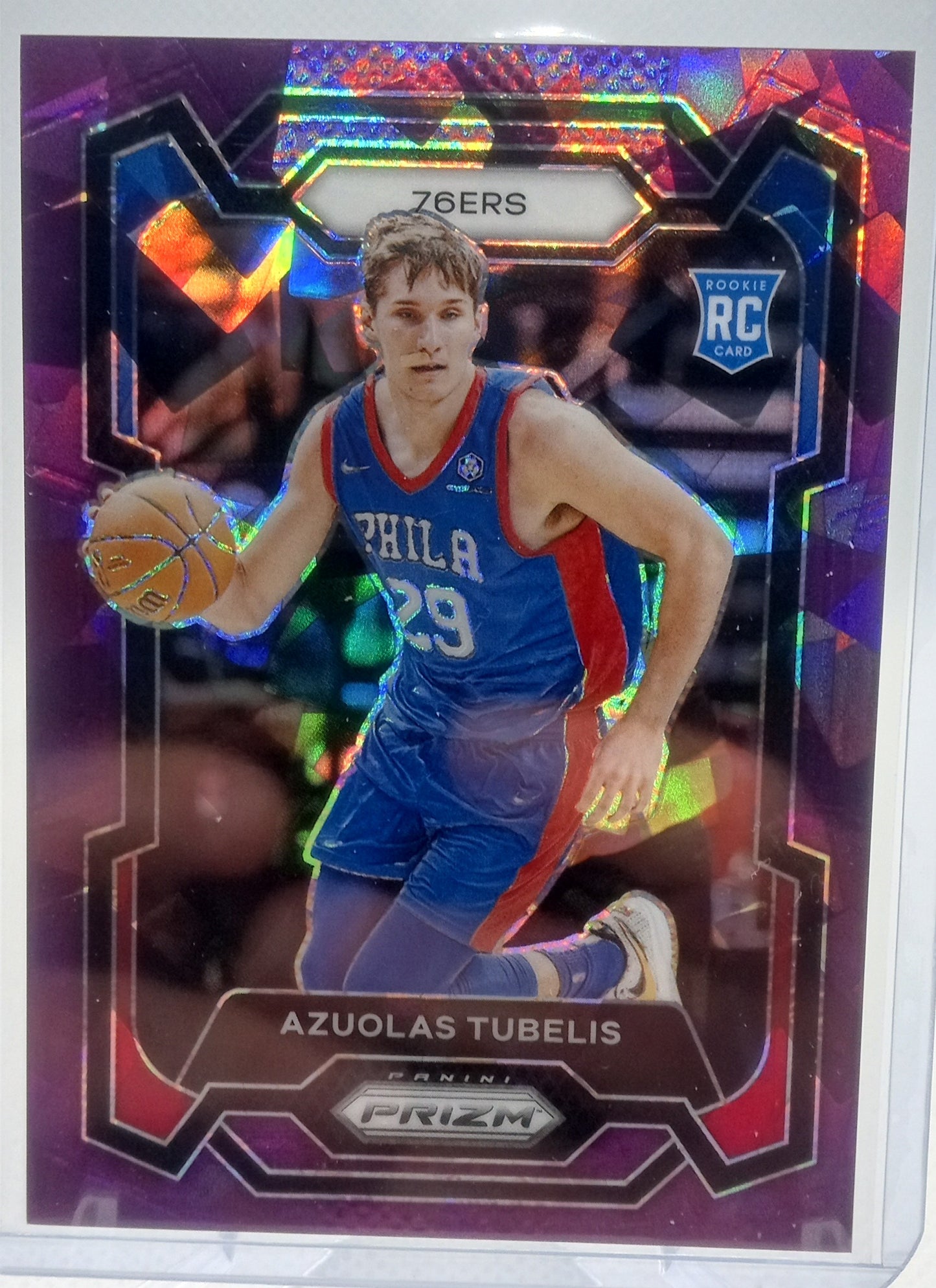 2023-24 Panini Prizm #283 Azuolas Tubelis Prizms Purple Ice #/149