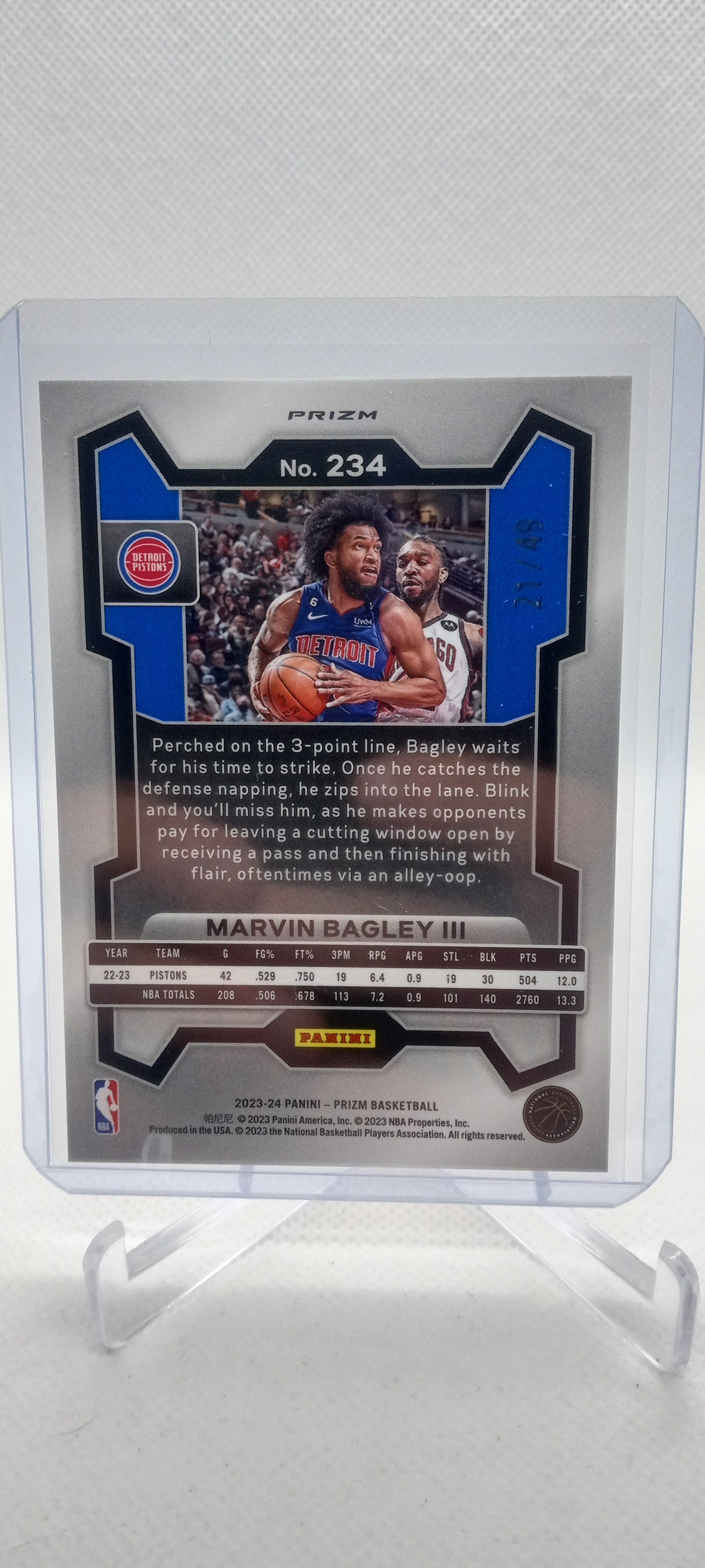 2023-24 Panini Prizm #234 Marvin Bagley III Prizms Orange #/49