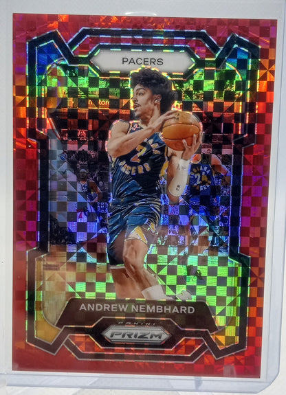 2023-24 Panini Prizm #211 Andrew Nembhard Prizms Red Power #/75