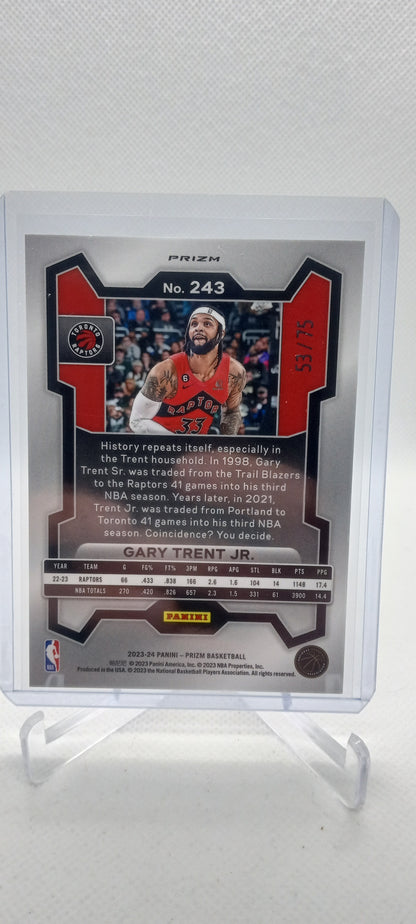 2023-24 Panini Prizm #243 Gary Trent Jr. Prizms Red Power #/75