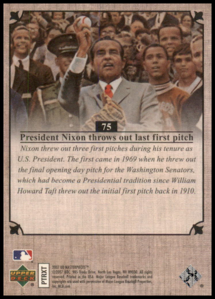 2007 Upper Deck Masterpieces #75 Richard Nixon