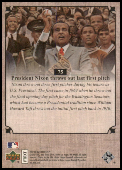 2007 Upper Deck Masterpieces #75 Richard Nixon