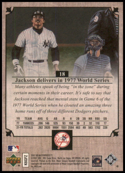 2007 Upper Deck Masterpieces #18 Reggie Jackson