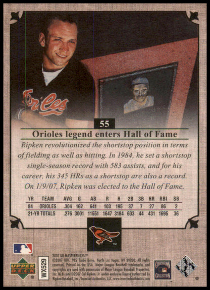 2007 Upper Deck Masterpieces #55 Cal Ripken Jr.