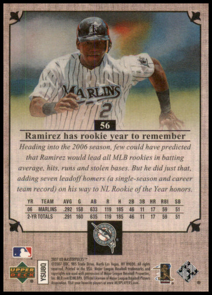 2007 Upper Deck Masterpieces #56 Hanley Ramirez