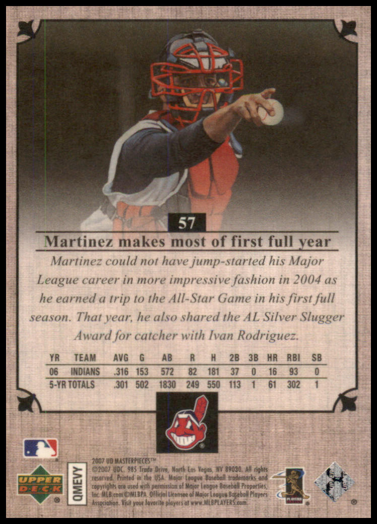 2007 Upper Deck Masterpieces #57 Victor Martinez