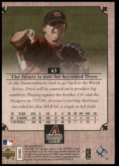 2007 Upper Deck Masterpieces #63 Stephen Drew