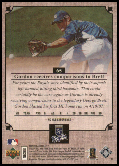 2007 Upper Deck Masterpieces #65 Alex Gordon