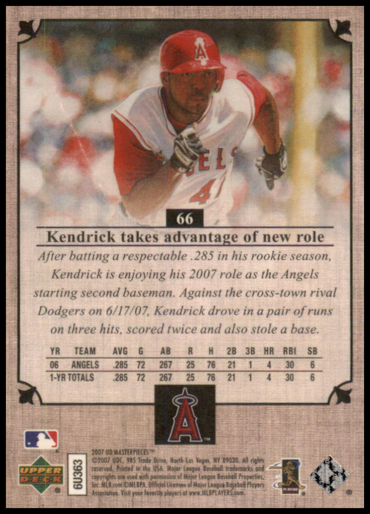 2007 Upper Deck Masterpieces #66 Howie Kendrick