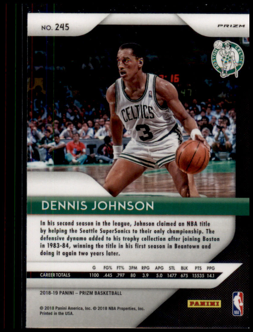 2018-19 Panini Prizm #245 Dennis Johnson Prizms Ruby Wave