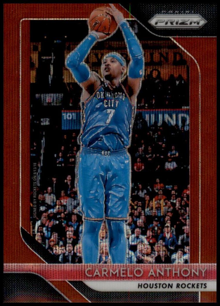 2018-19 Panini Prizm #59 Carmelo Anthony Prizms Ruby Wave