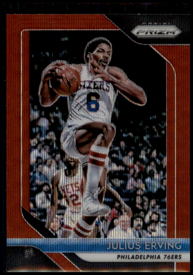 2018-19 Panini Prizm #95 Julius Erving Prizms Ruby Wave