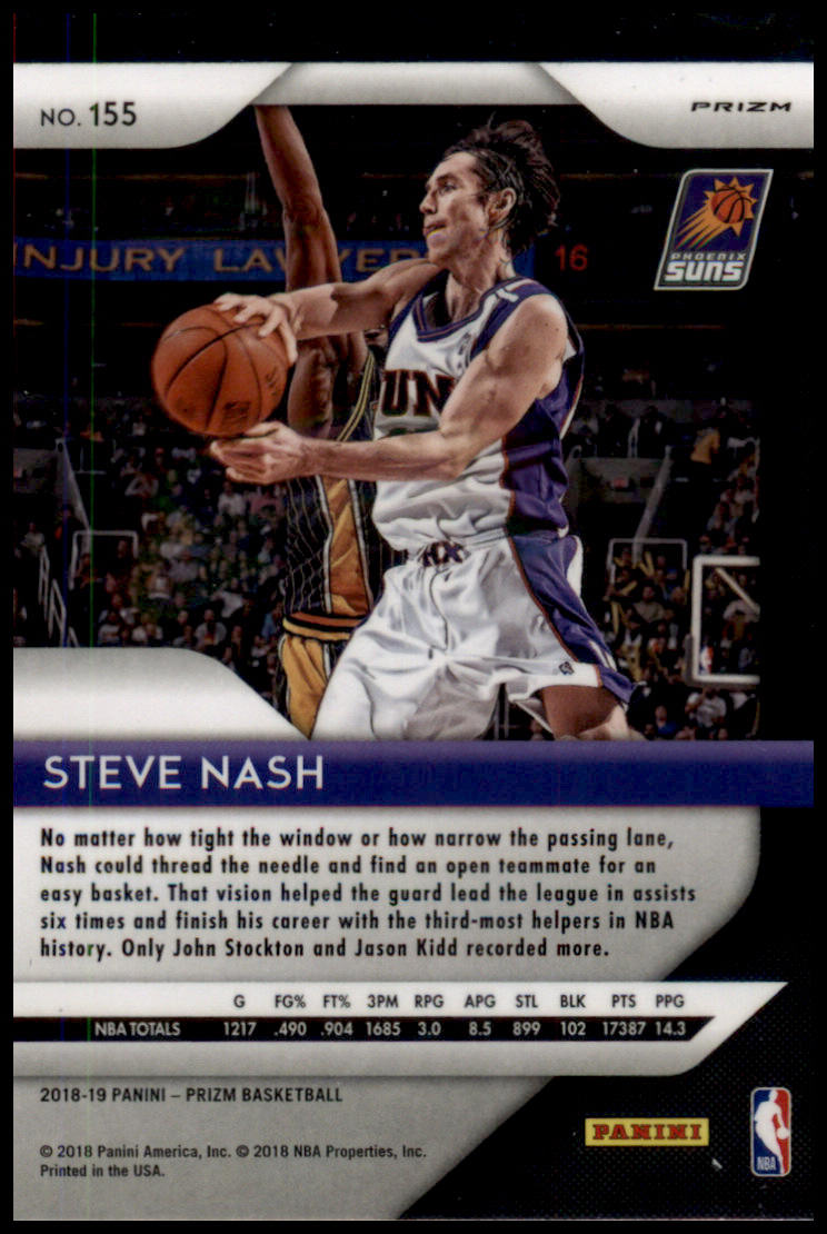 2018-19 Panini Prizm #155 Steve Nash Prizms Ruby Wave