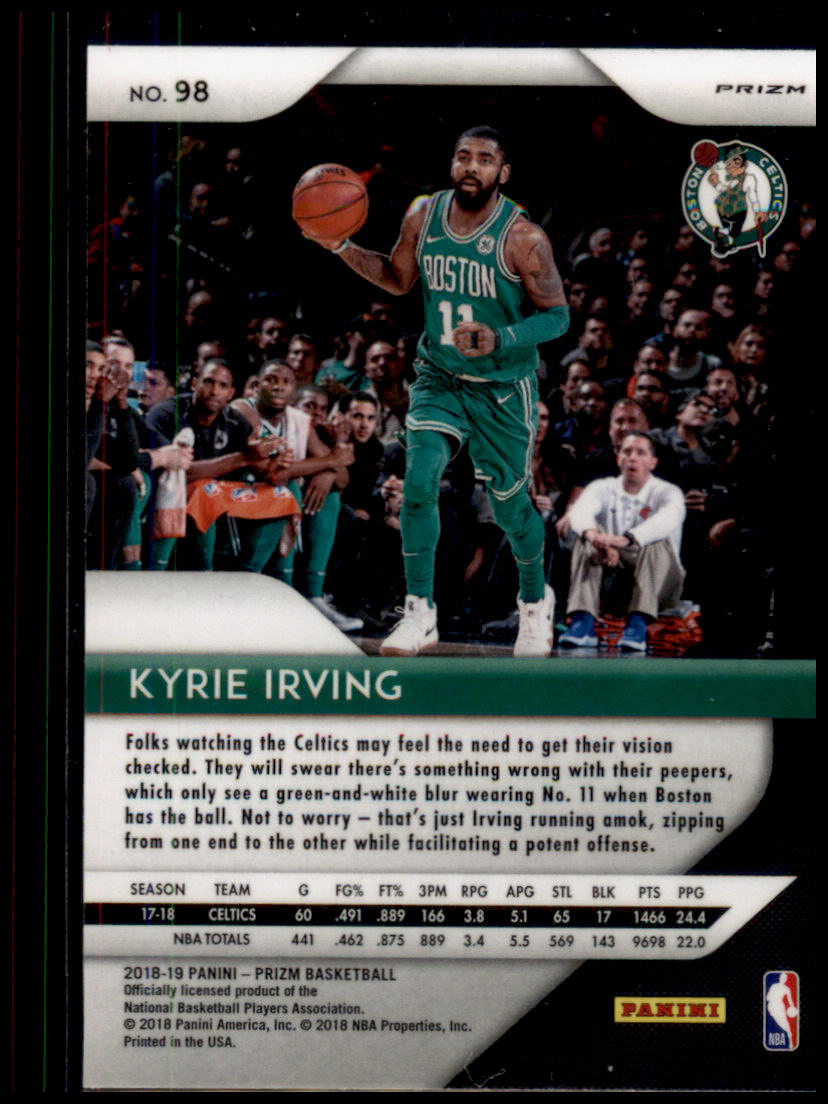 2018-19 Panini Prizm #98 Kyrie Irving Prizms Ruby Wave