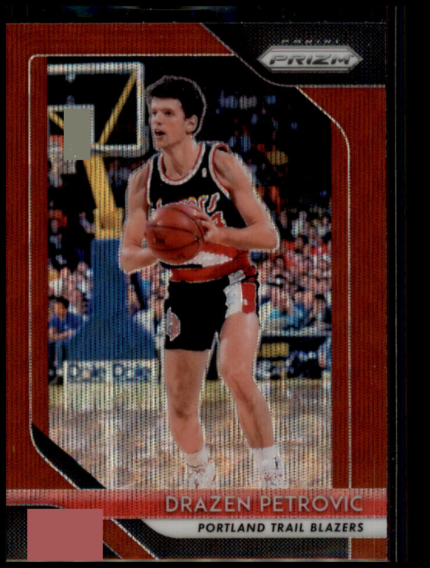 2018-19 Panini Prizm #275 Drazen Petrovic Prizms Ruby Wave