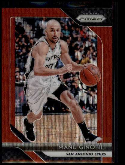 2018-19 Panini Prizm #281 Manu Ginobili Prizms Ruby Wave