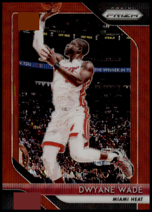 2018-19 Panini Prizm #206 Dwyane Wade Prizms Ruby Wave