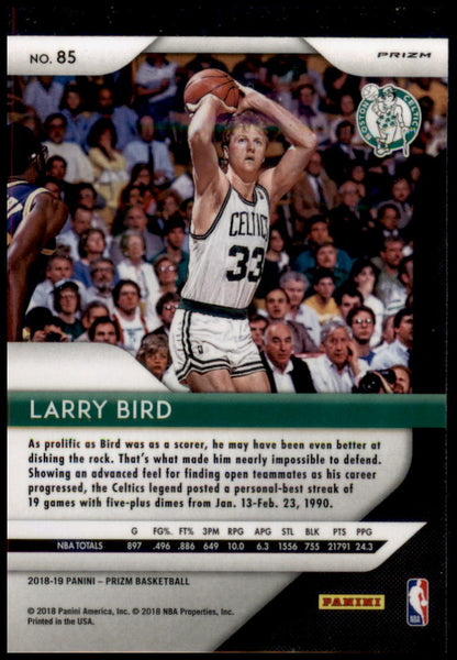 2018-19 Panini Prizm #85 Larry Bird Prizms Hyper