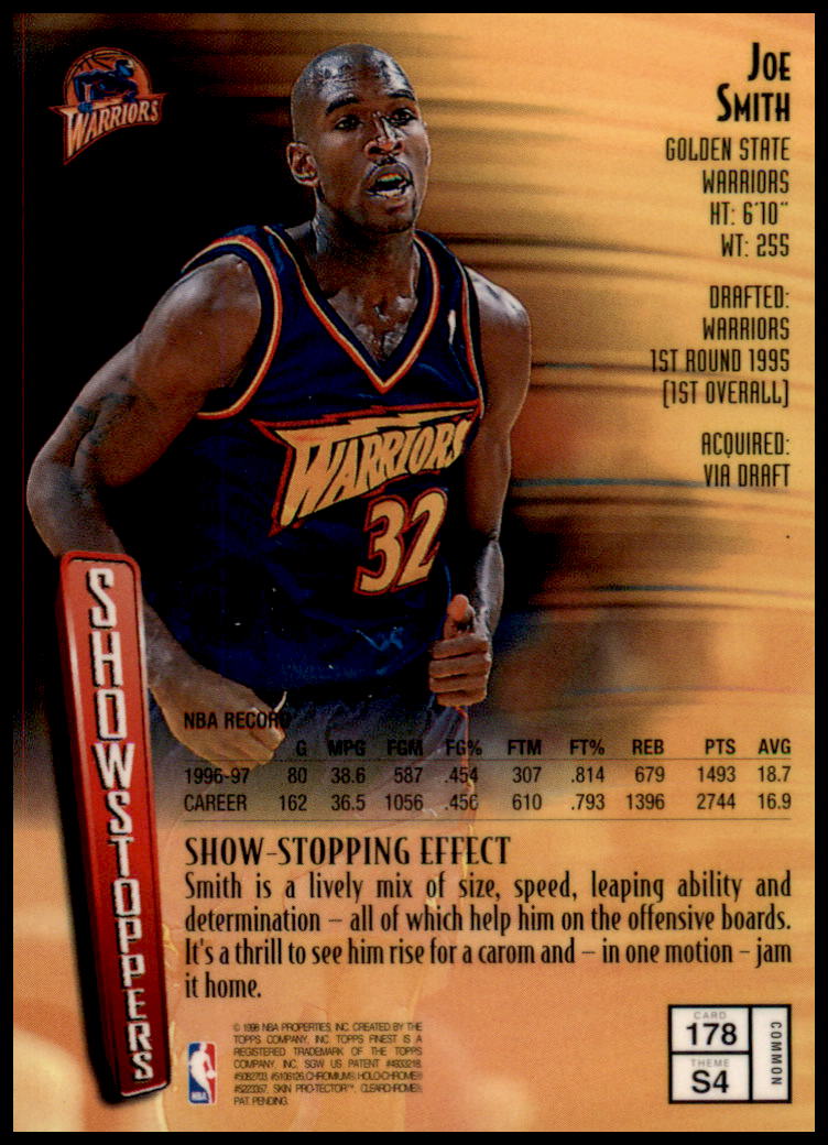 1997-98 Finest #178 Joe Smith