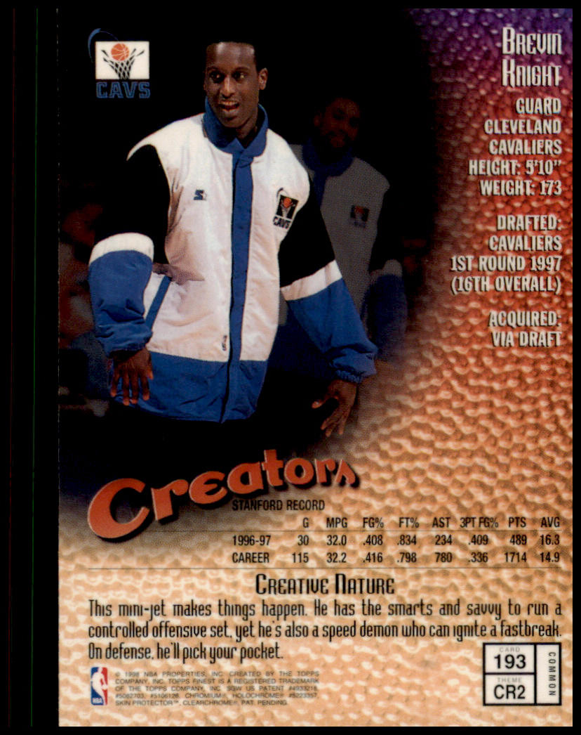 1997-98 Finest #193 Brevin Knight