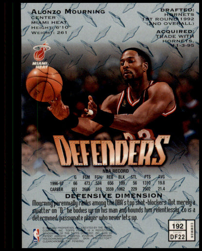 1997-98 Finest #192 Alonzo Mourning