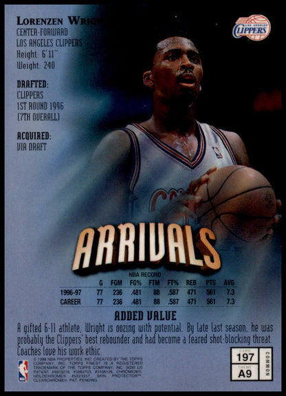 1997-98 Finest #197 Lorenzen Wright